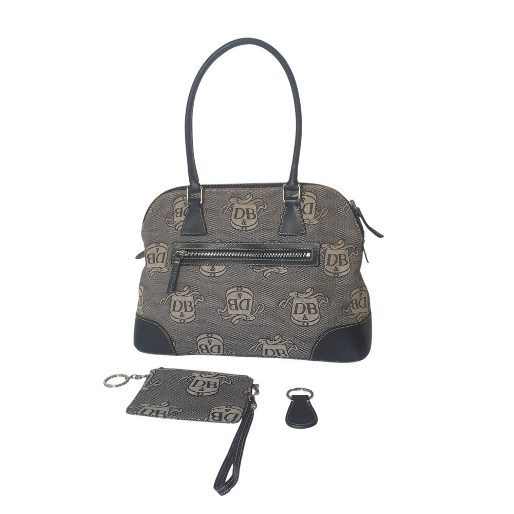 Dooney & Bourke Donegal Crest Domed Satchel Brown Leather  Wristle& Key